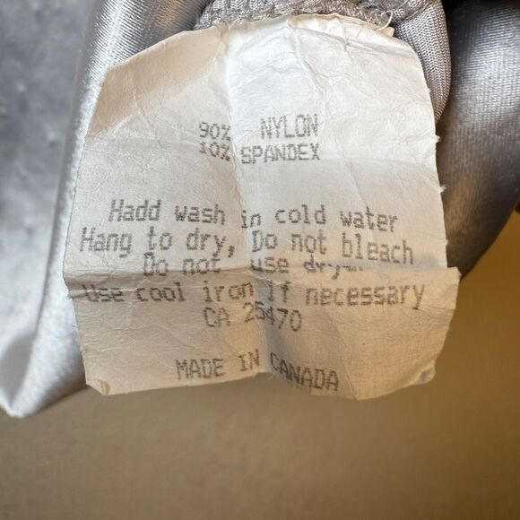 Jensato Silver Metallic Rare 90's Y2K Tank Top Canadian Made Women's M - Picture 6 of 6